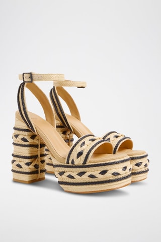 Sandali con tacco Flas - Beige