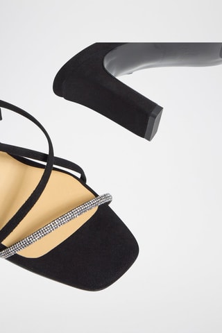 Sandali con tacco in pelle Lola - Nero 