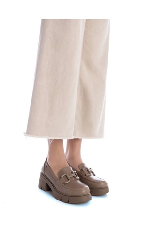 Mocassini con tacco - Taupe