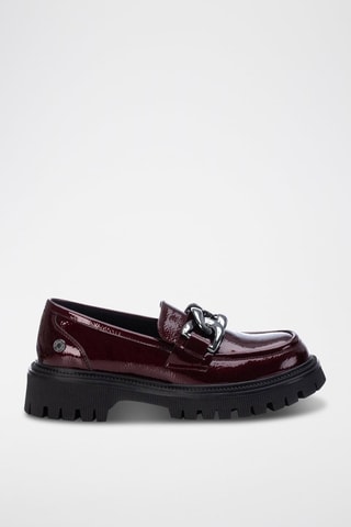Mocassini platform in vernice - Bordeaux