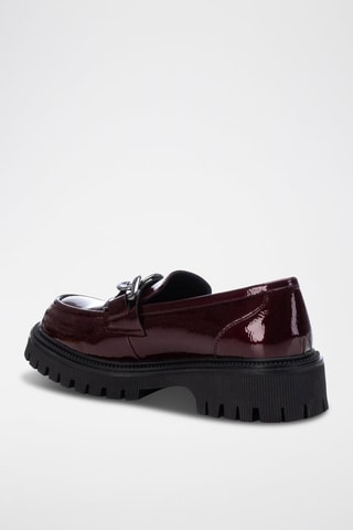Mocassini platform in vernice - Bordeaux