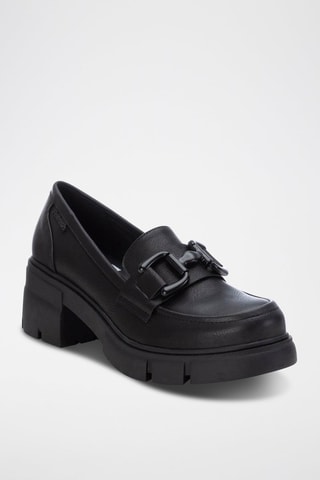 Mocassini con tacco - Nero