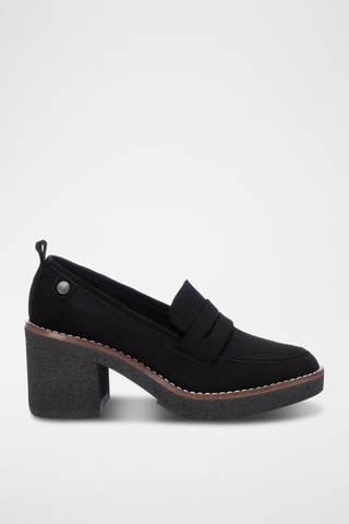 Mocassini con tacco - Nero