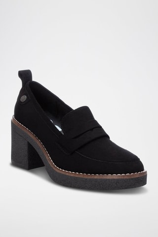 Mocassini con tacco - Nero