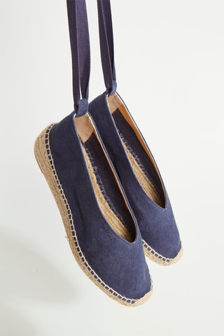 Ballerine in cotone bio Gea - Blu scuro
