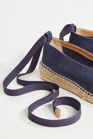 Ballerine in cotone bio Gea - Blu scuro