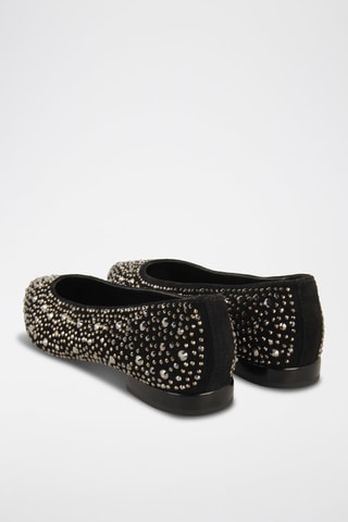 Ballerine in pelle scamosciata - Nero