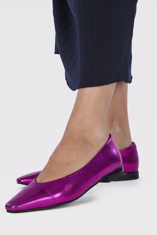 Ballerine in pelle - Fucsia