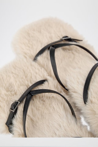 Sandali imbottiti con tacco - Beige