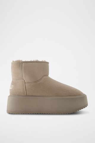 Stivaletti platform imbottiti - Taupe