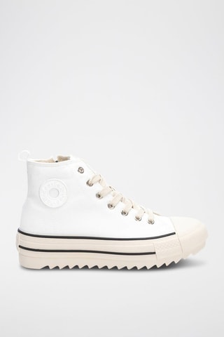 Sneakers alte platform - Bianco
