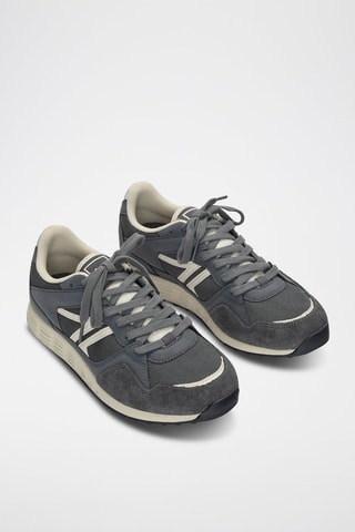 Sneakers in pelle scamosciata - Grigio