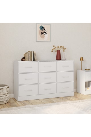 Commode 9 tiroirs - 115 x 70 x 30 cm