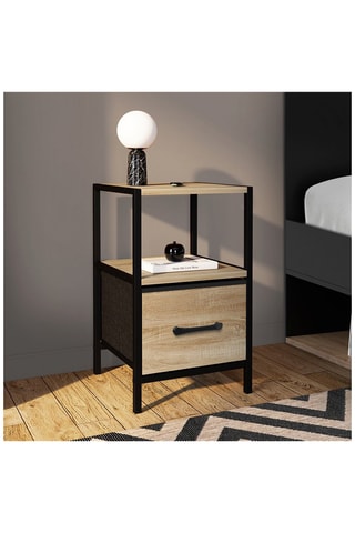 2 tables de chevet 1 tiroir Iris - 30 x 50 x 30 cm