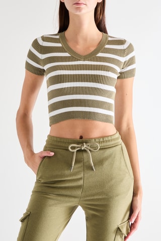 Crop Top - Olijfgroen