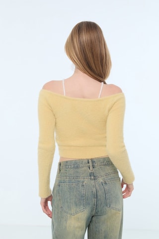 Korte Trui Trompe-l’oeil - Beige