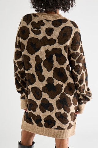 Trui-jurk - Beige en Bruin