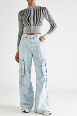 Kort Vest - Ecru en Zwart