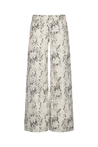 Broek wide legs - Ecru