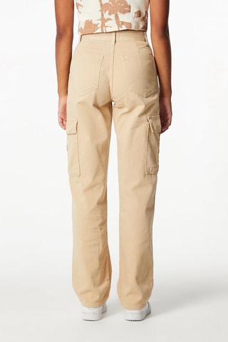 Cargobroek Hoge Taille Beige
