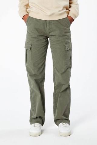 Cargobroek Hoge Taille Kaki