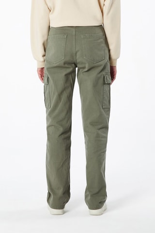 Cargobroek Hoge Taille Kaki