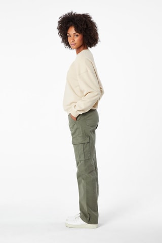 Cargobroek Hoge Taille Kaki
