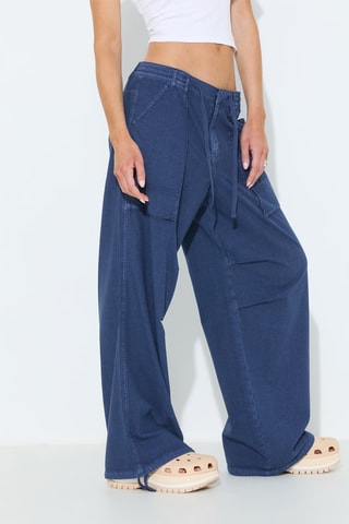 Soepelvallende Broek - Marineblauw