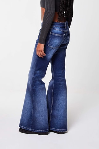 Jeans met Hoge Taille 
Blauw
