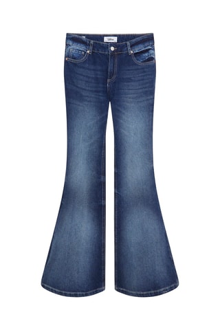 Jeans met Hoge Taille 
Blauw