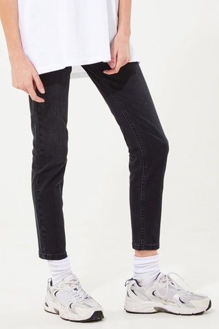 Jeans Hoge Taille Slim Fit - Zwart
