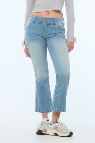 7/8 Jeans Bootcut - Blauw