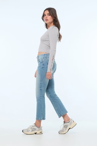 7/8 Jeans Bootcut - Blauw