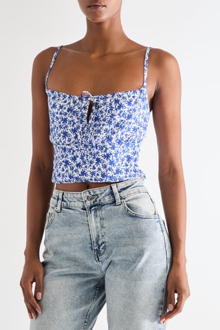 Crop Top - Indigoblauw