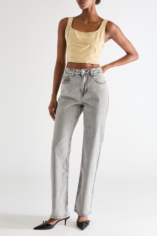 Crop Spijkertop - Beige