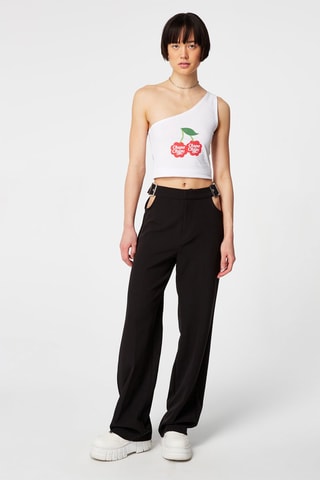 Asymmetrische Crop Top Chupa Chups® Wit