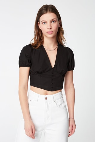 Crop Top Zwart