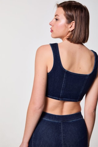 Crop Spijkertop - Blauw