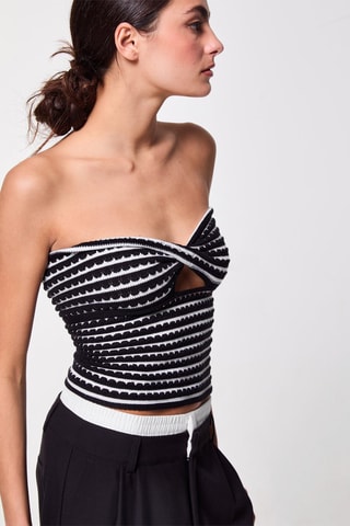 Strapless Top - Zwart
