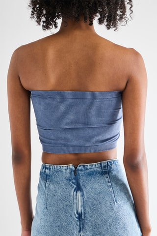 Bustier crop top - Marineblauw