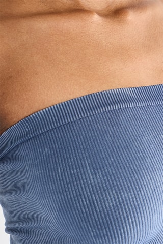 Bustier crop top - Marineblauw