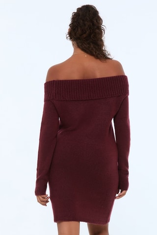 Trui-jurk- Donkerpaars