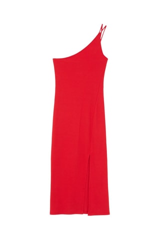 Asymmetrische jurk - Rood