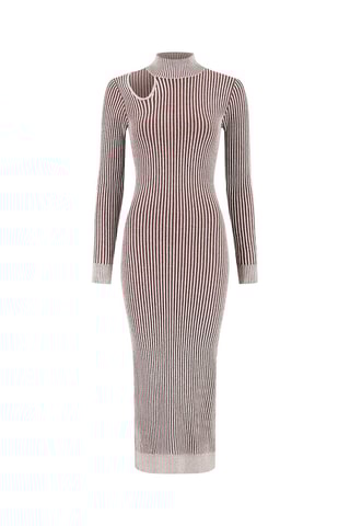 Lange jurk - Donkerbruin