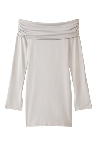 Nauwaansluitende Jurk - Lichtgrijs 