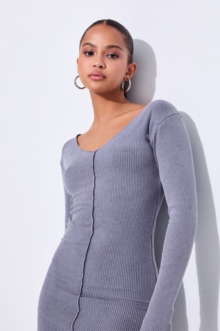 Rechte Jurk - Donkergrijs