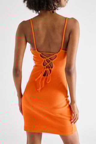 Nauwaansluitende Jurk - Oranje