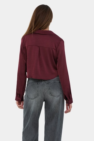 Korte Blouse - Bordeauxrood