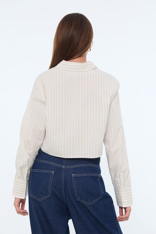 Korte Blouse - Blauw en grijs