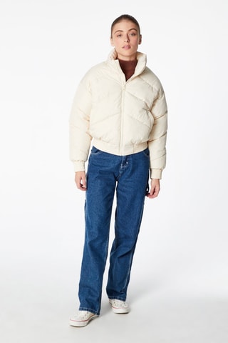 Gewatteerde Jas Beige